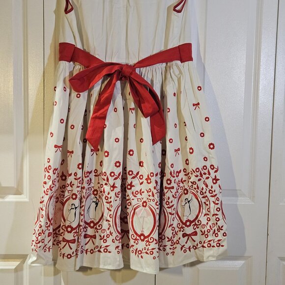 Disney Parks Dress Shop Mary Poppins Jolly Holiday Red White Cosplay 1X NWT +Hat - Picture 10 of 16